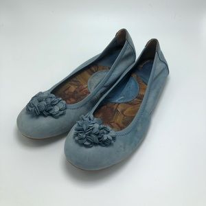 Born handcrafted blue flats